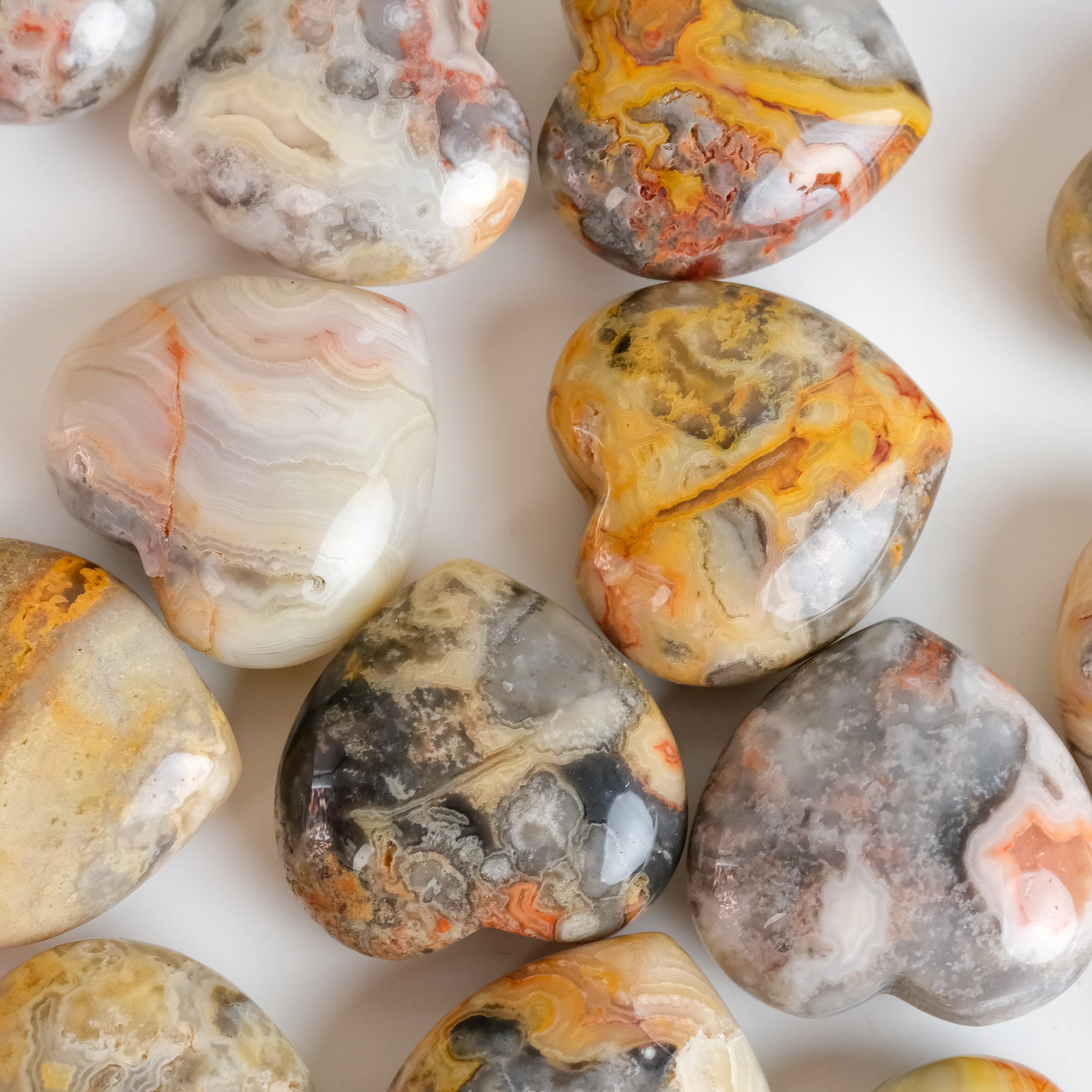 Crazy Lace Agate Small Heart