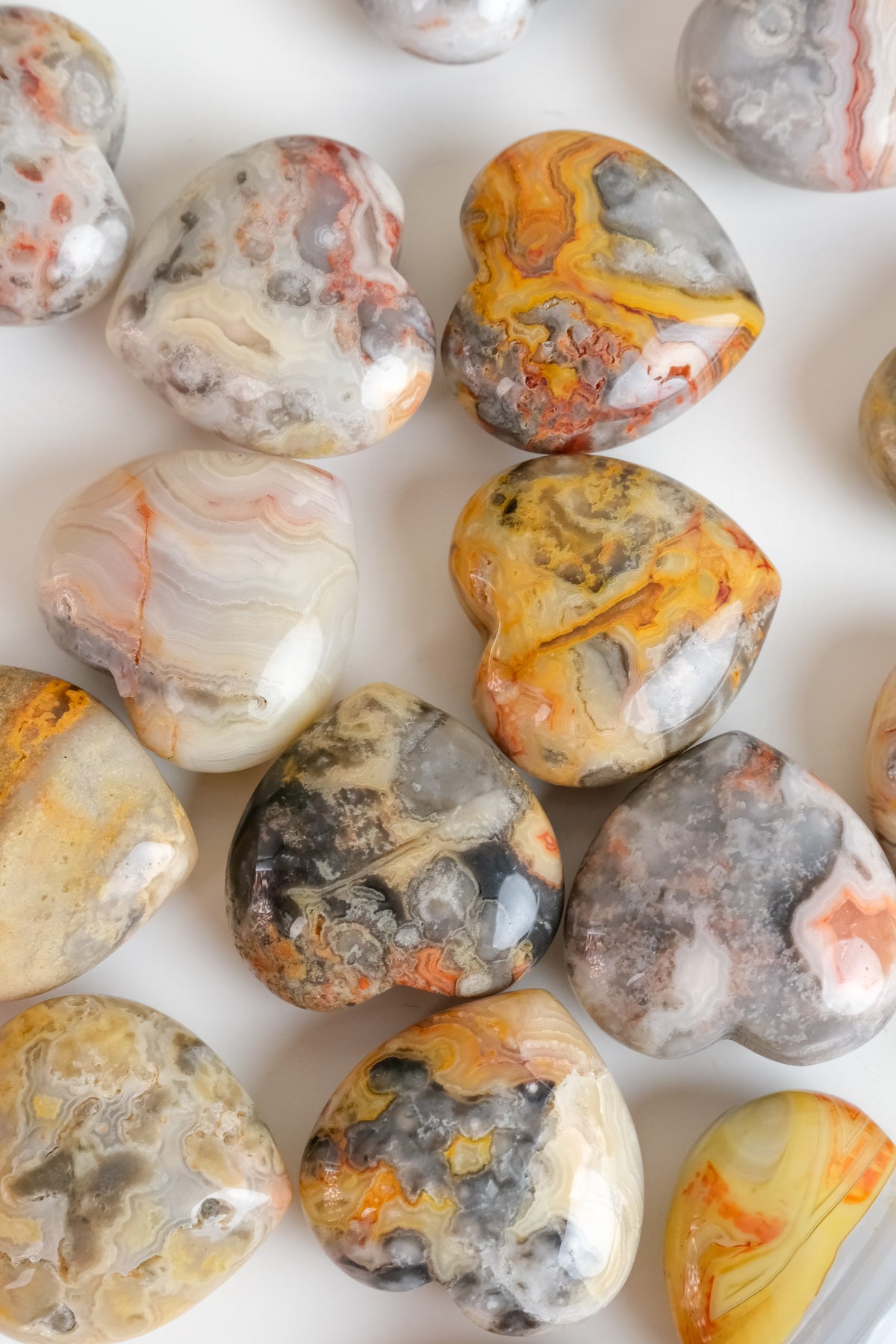 Crazy Lace Agate Small Heart