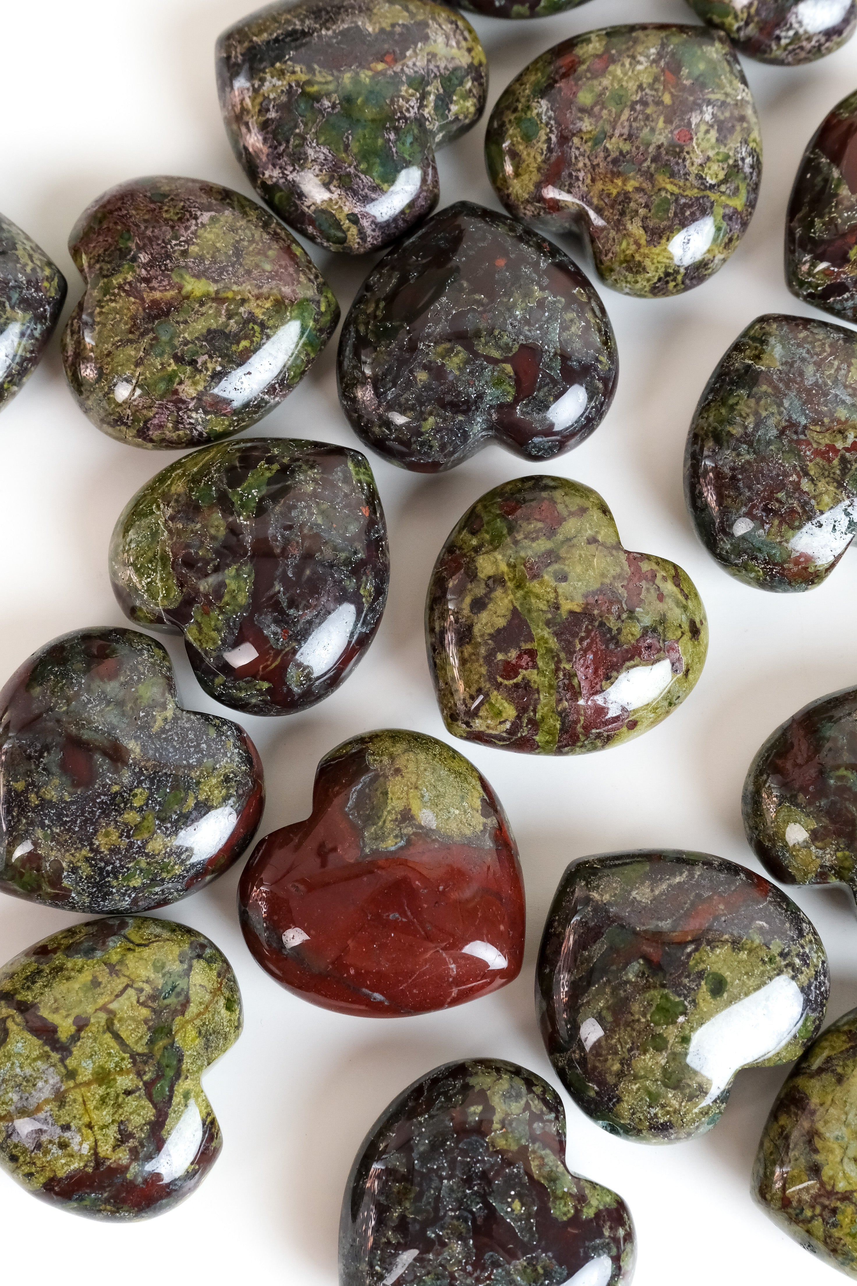 Dragon Blood Jasper Small Heart