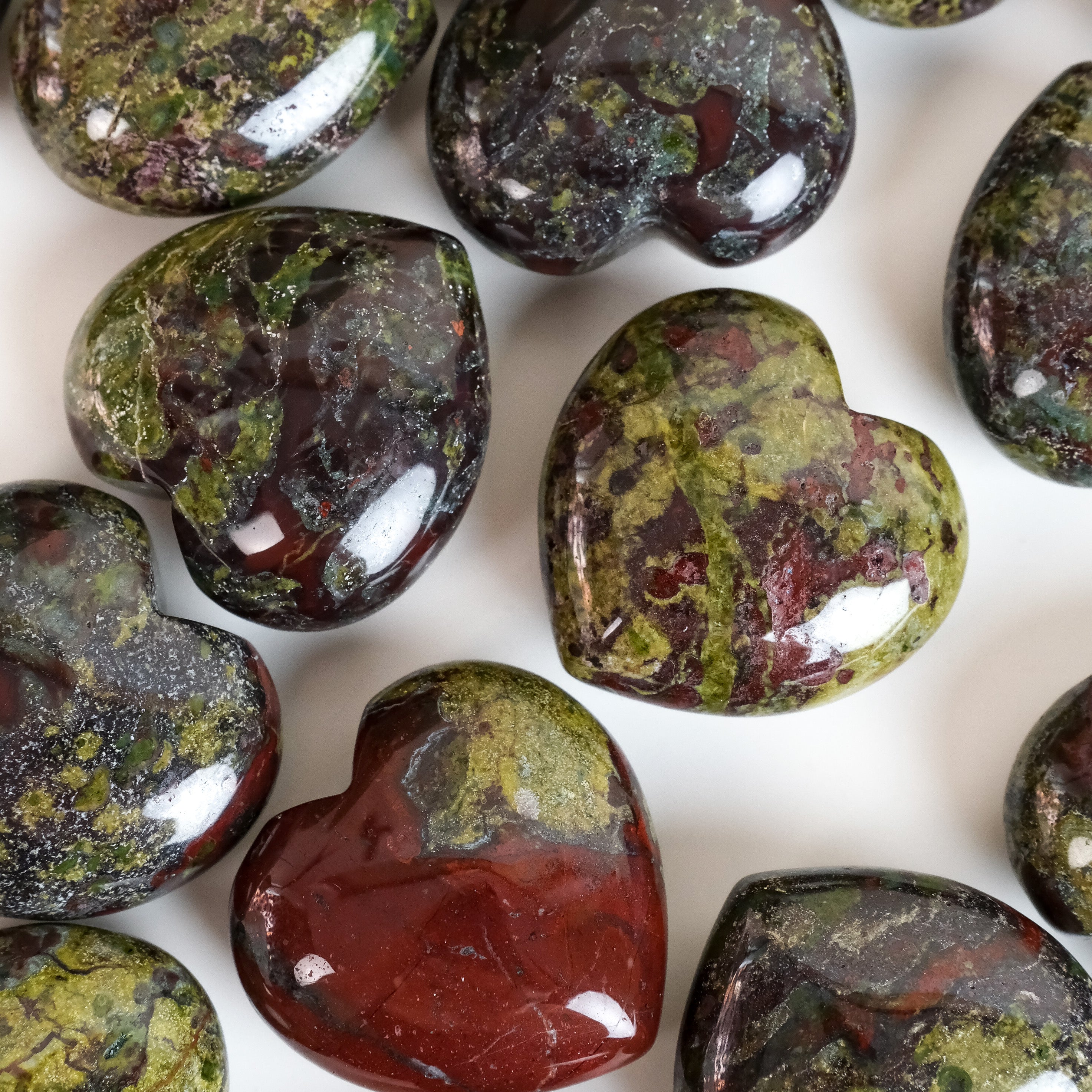 Dragon Blood Jasper Small Heart