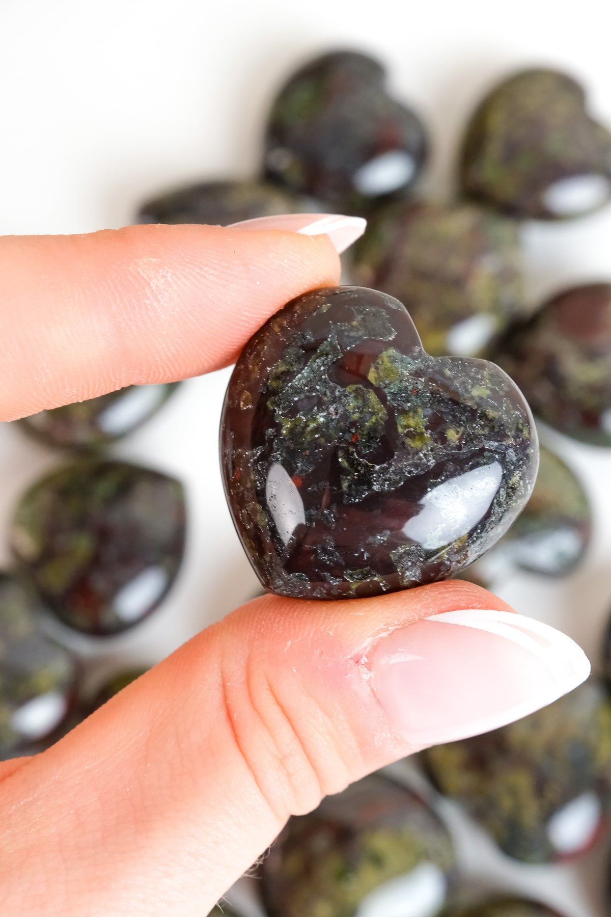 Dragon Blood Jasper Small Heart