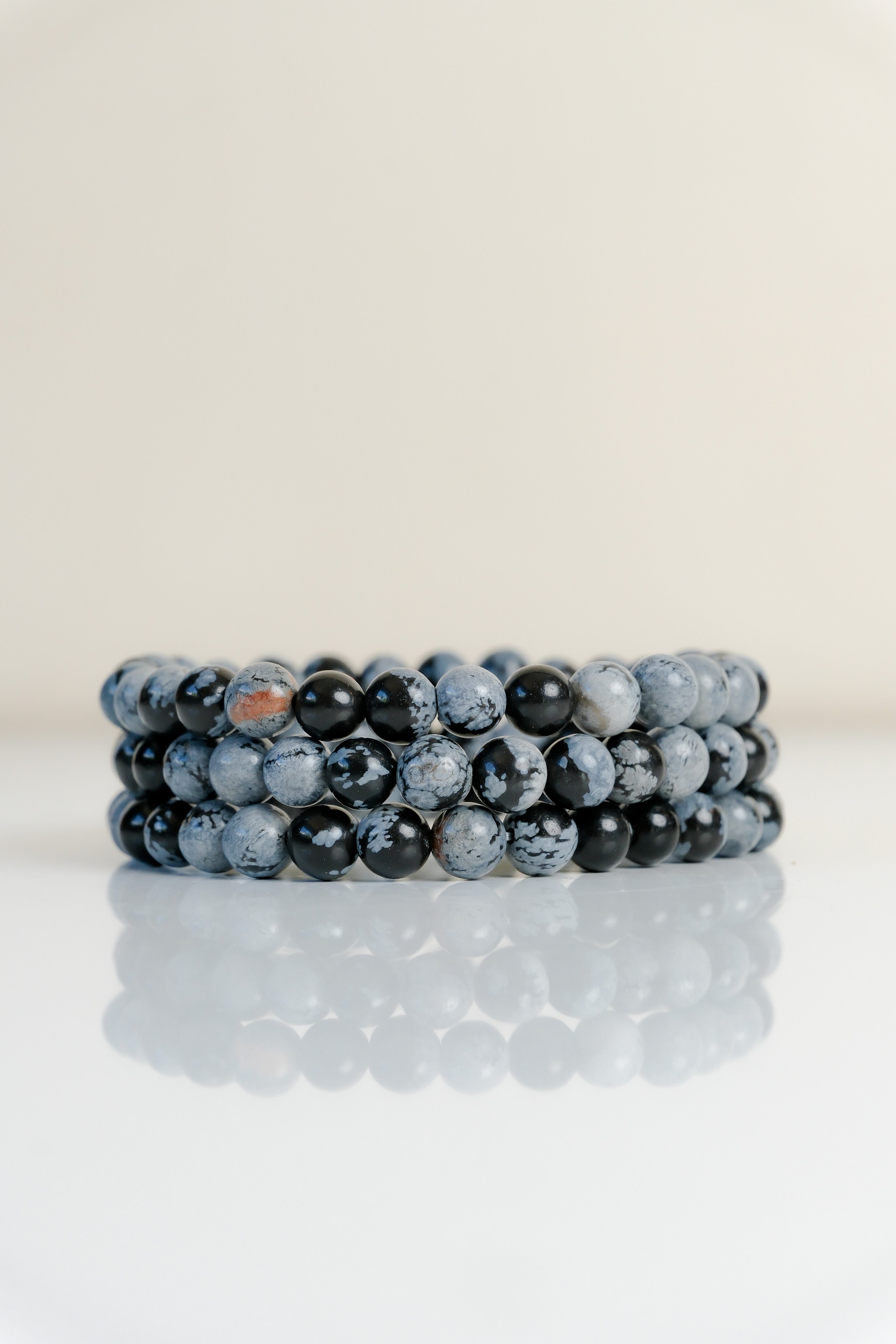 Snowflake Obsidian 6mm Bracelet