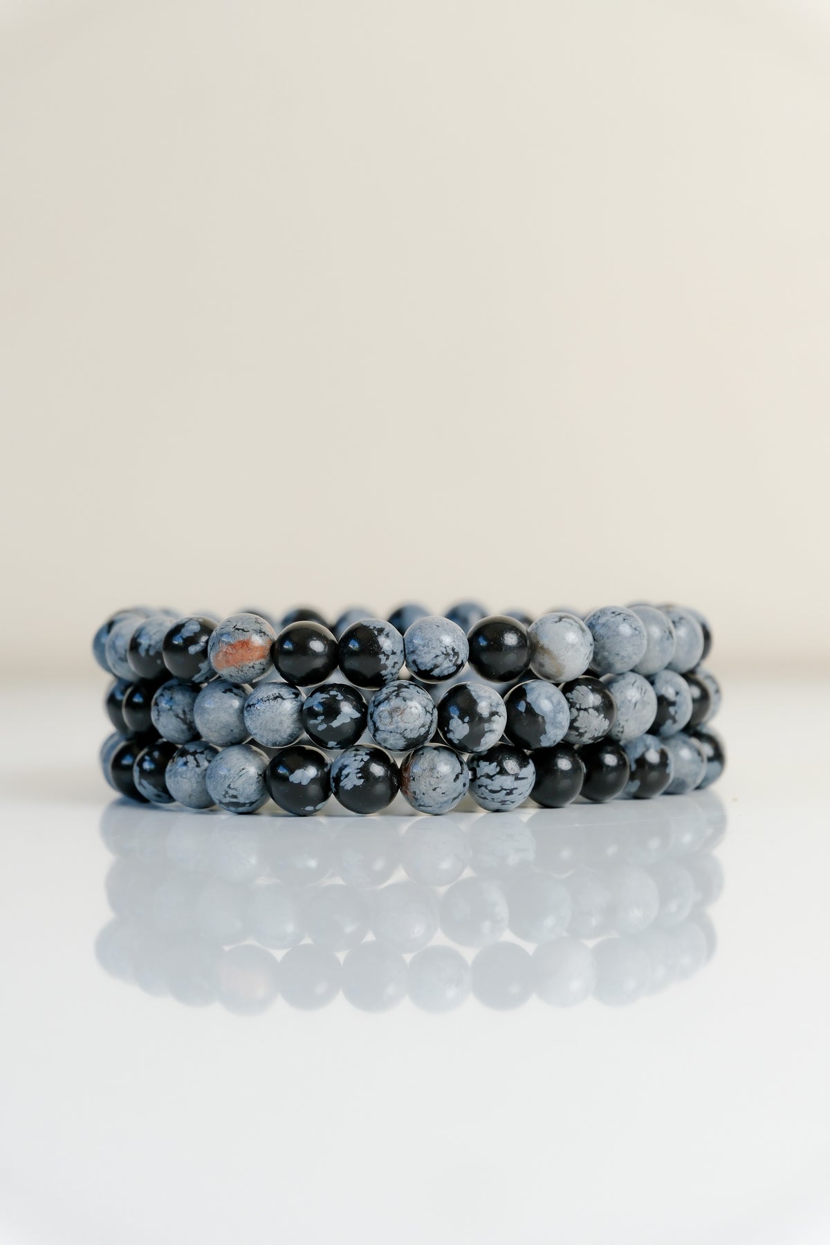 Snowflake Obsidian 6mm Bracelet