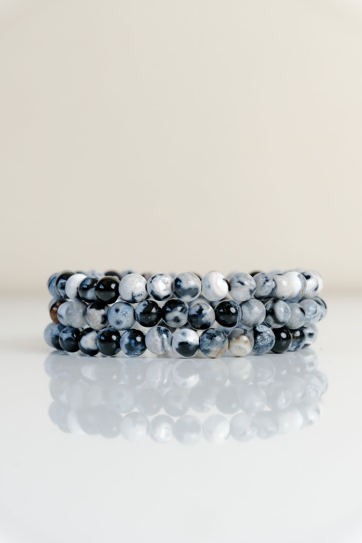 Orca Agate 6mm Bracelet