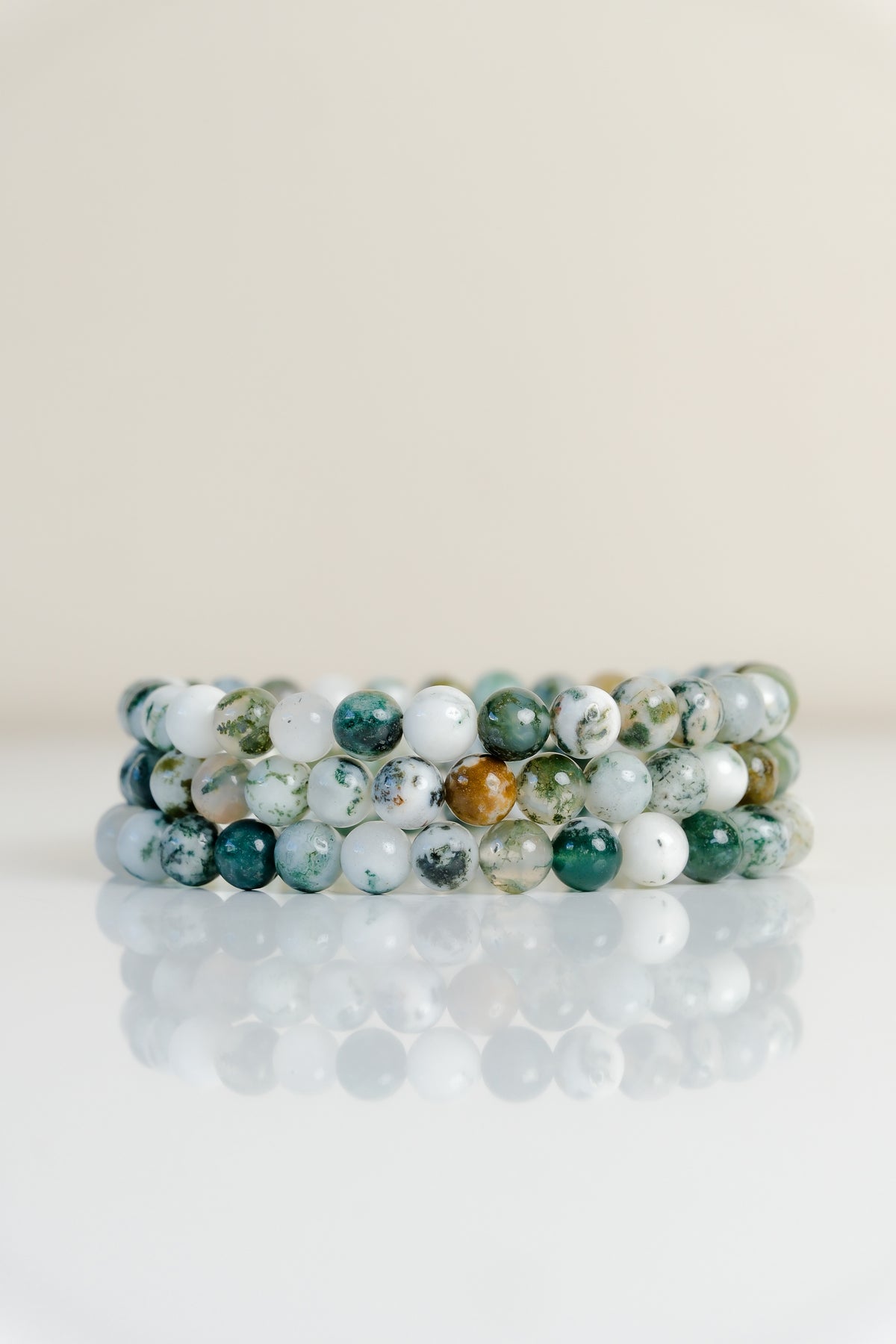 Tree Moss Agate 6mm Bracelet