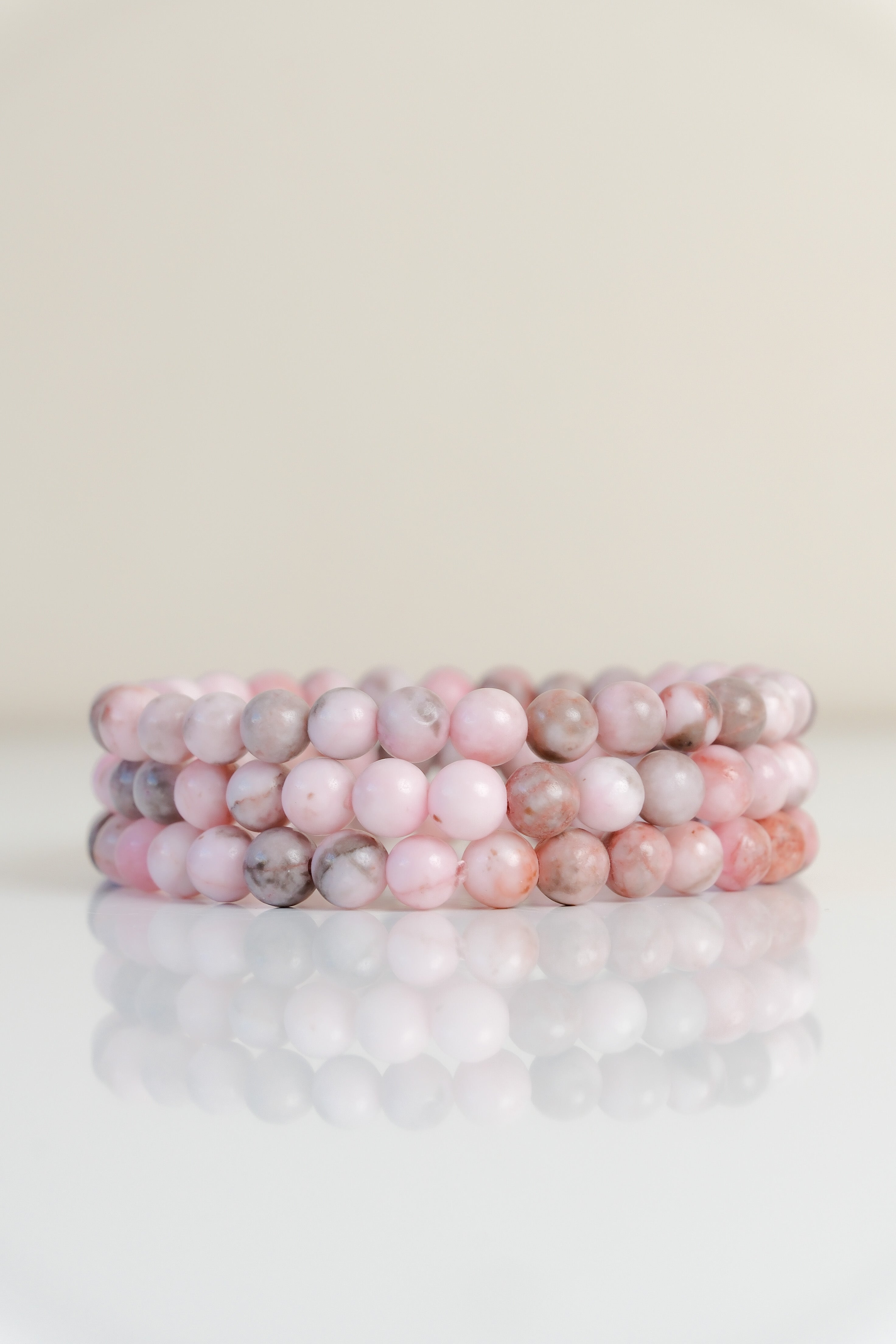 Pink Zebra Jasper 6mm Bracelet