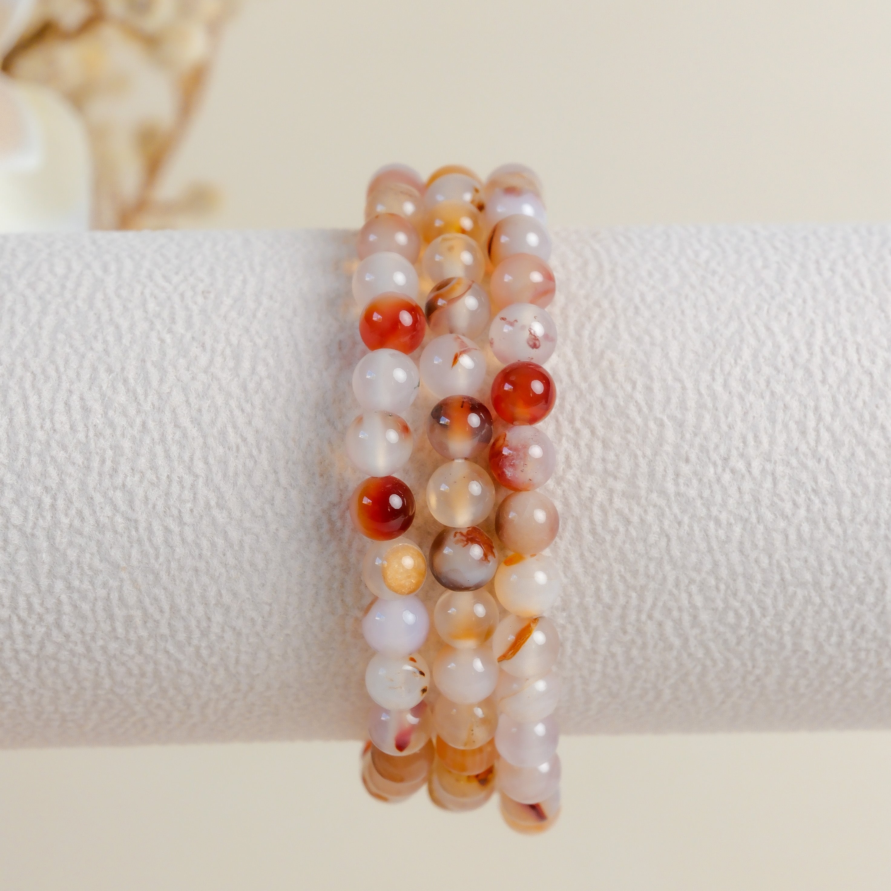 Carnelian Agate 6mm Bracelet