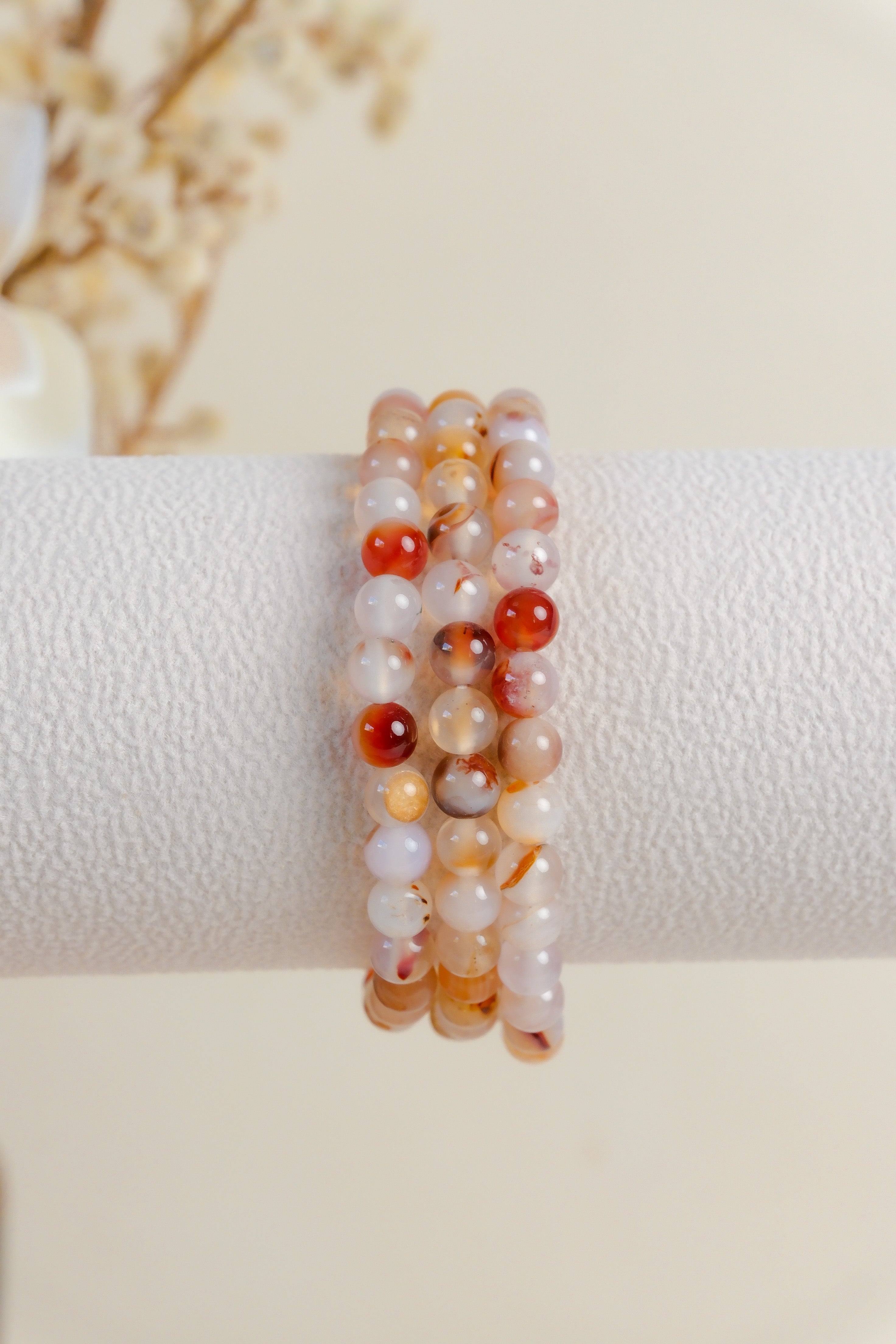 Carnelian Agate 6mm Bracelet