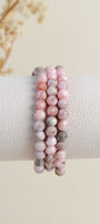 Pink Zebra Jasper 6mm Bracelet