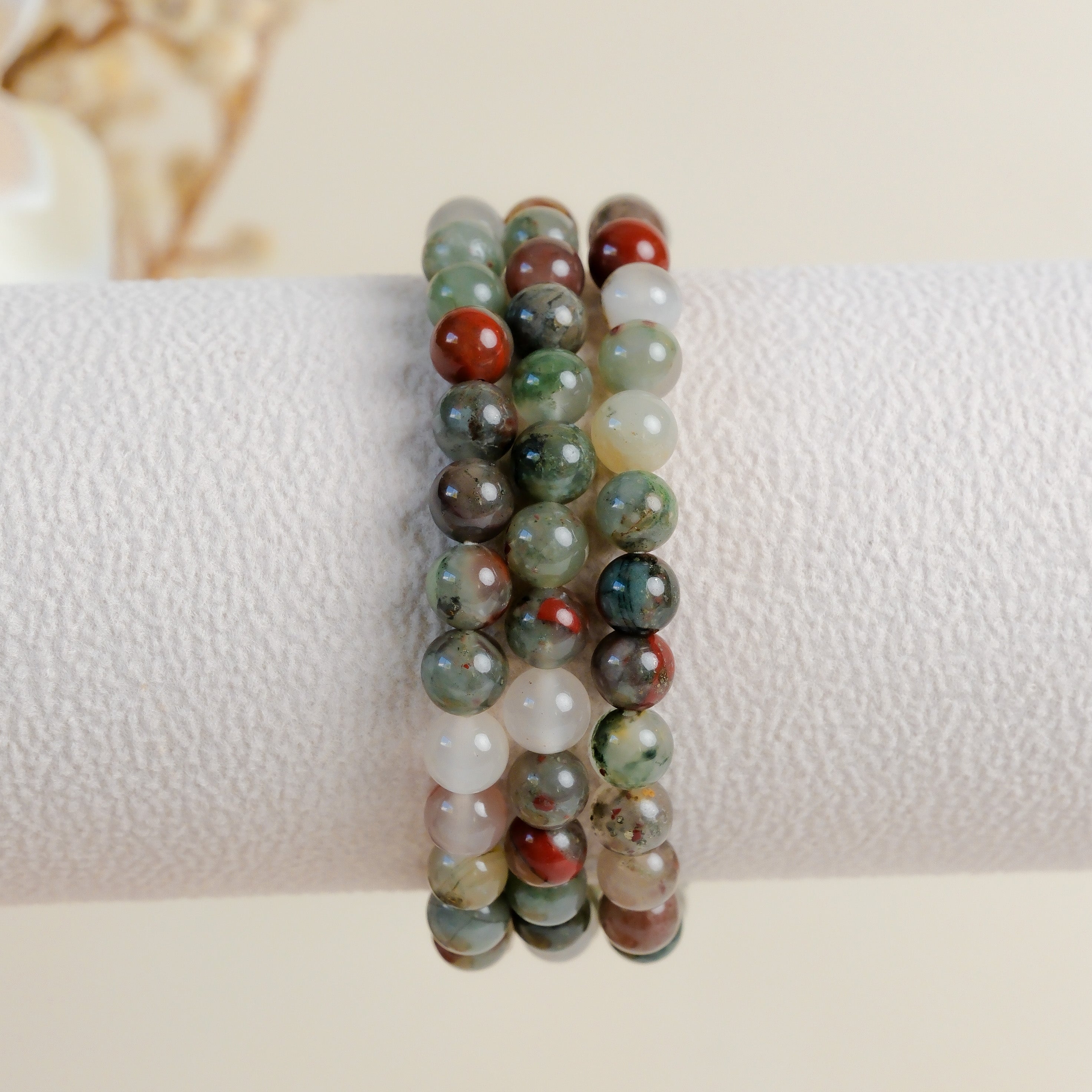 African Bloodstone 6mm Bracelet