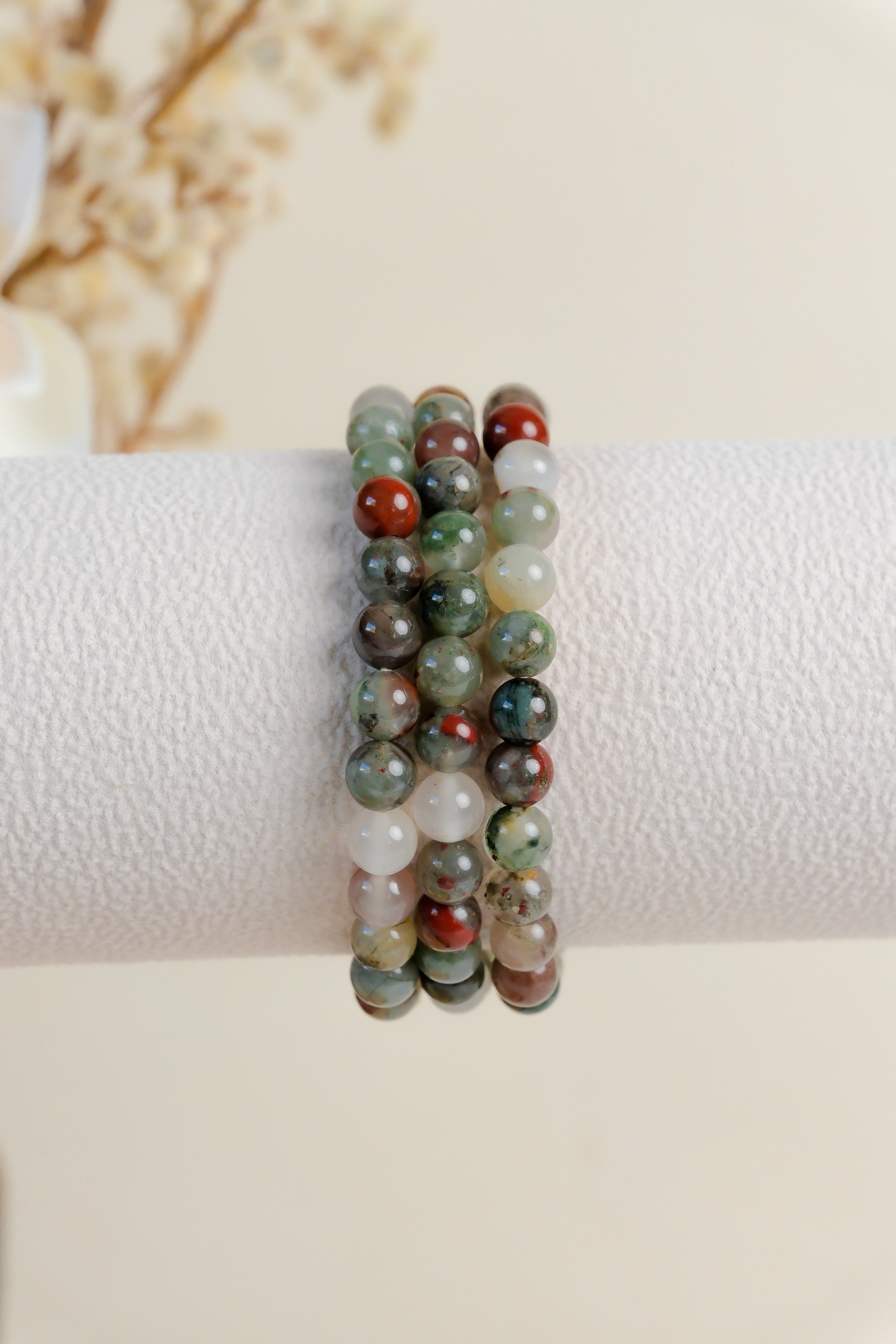 African Bloodstone 6mm Bracelet