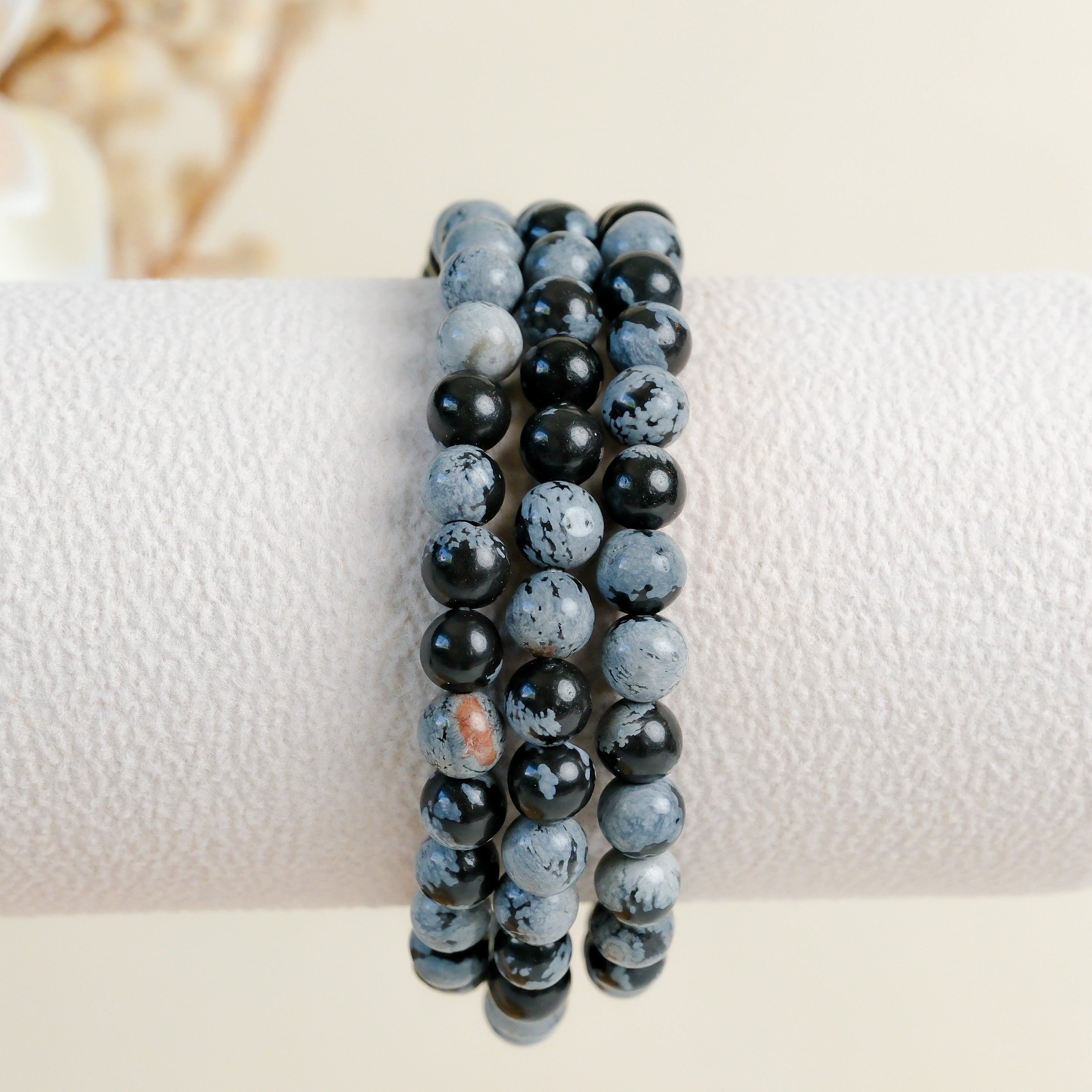 Snowflake Obsidian 6mm Bracelet