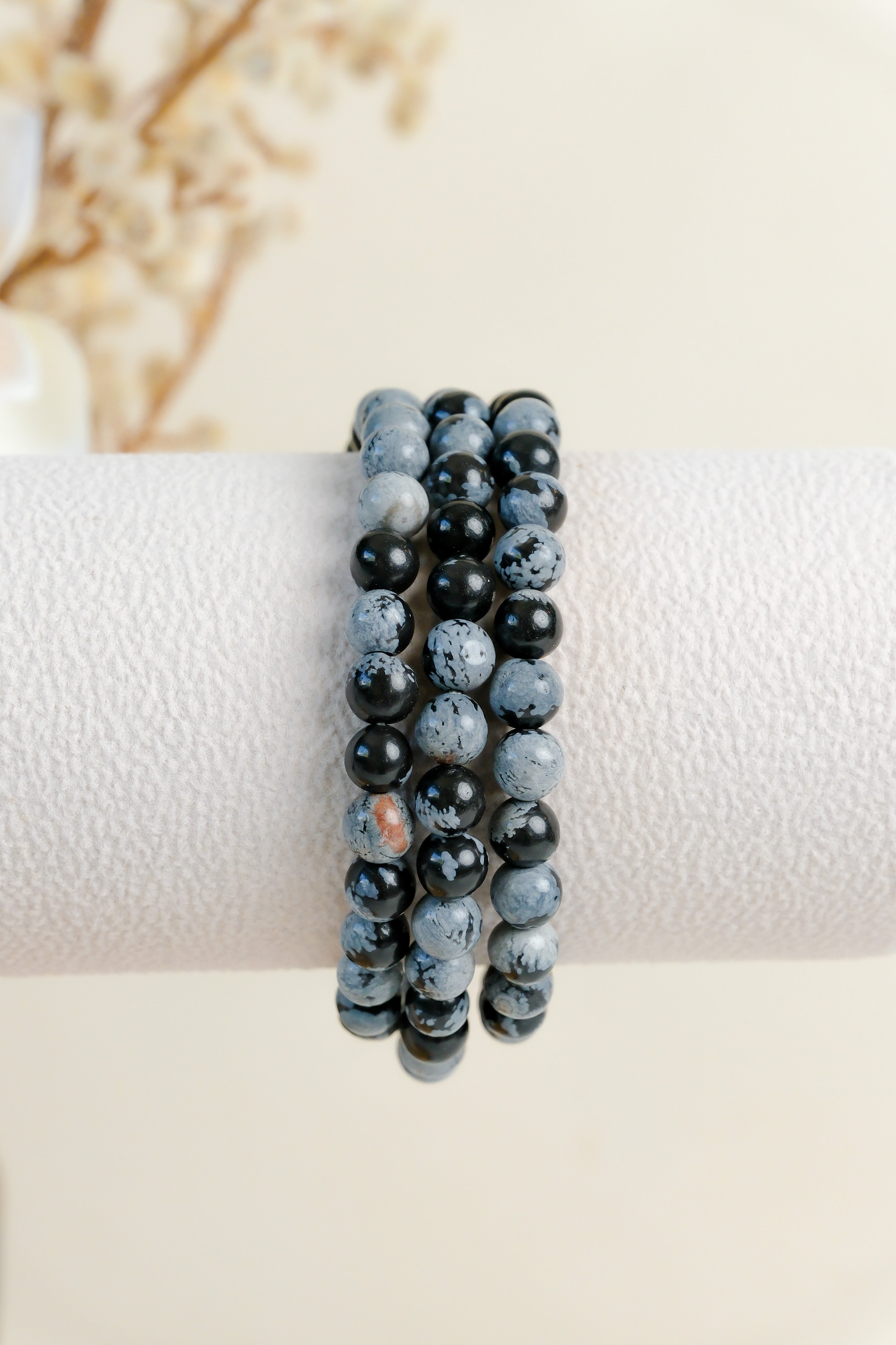 Snowflake Obsidian 6mm Bracelet