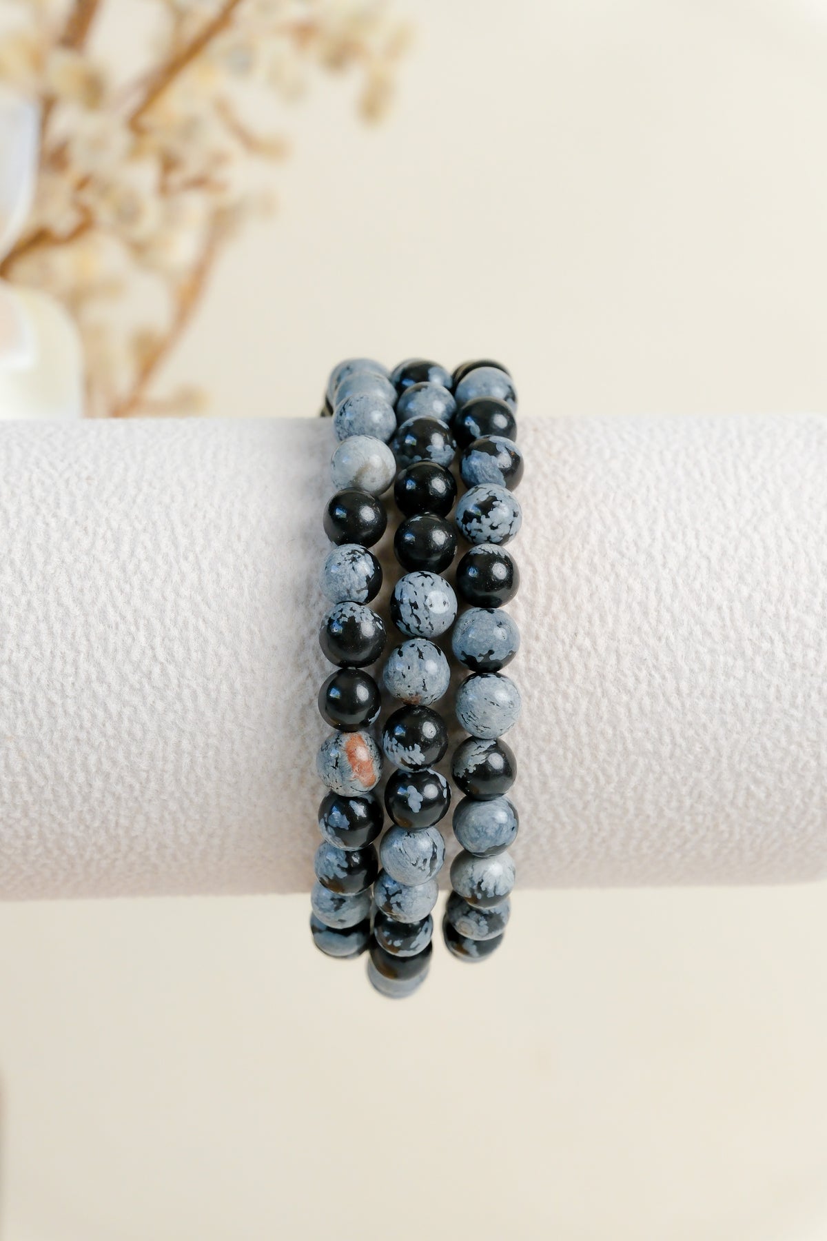 Snowflake Obsidian 6mm Bracelet