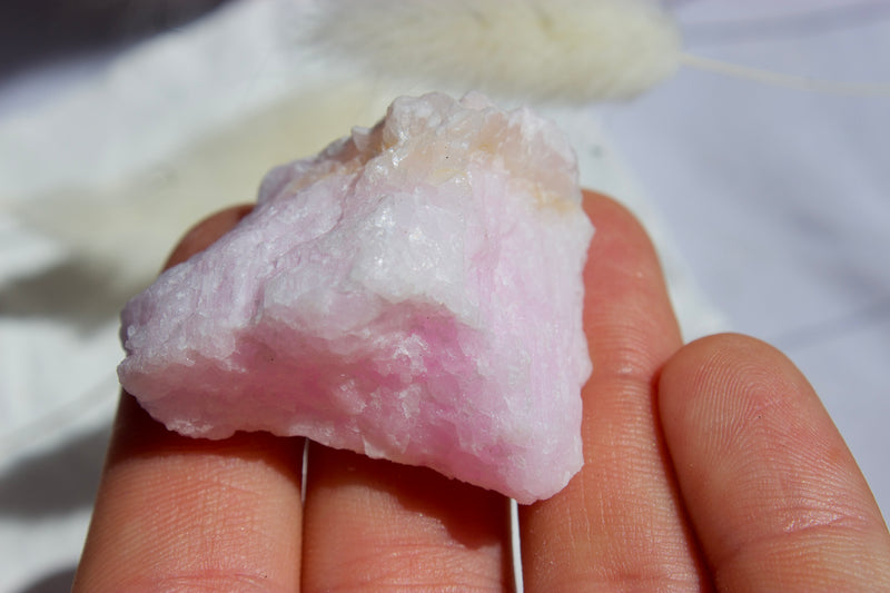 Pink Fluorite Rough Healing Crystal.