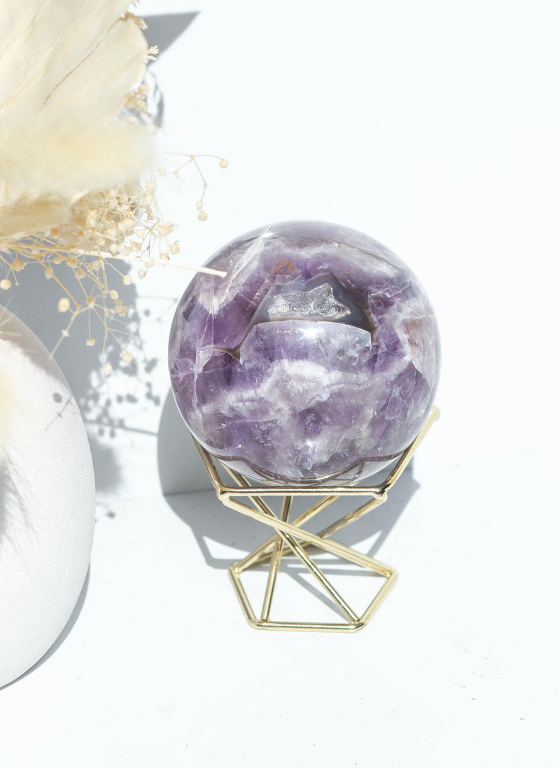 Chevron Amethyst Sphere | CAS01 Healing Crystal.