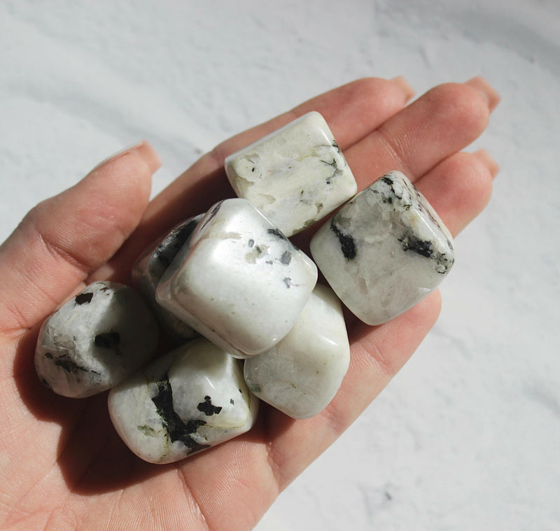 Rainbow Moonstone Tumbles Healing Crystal.