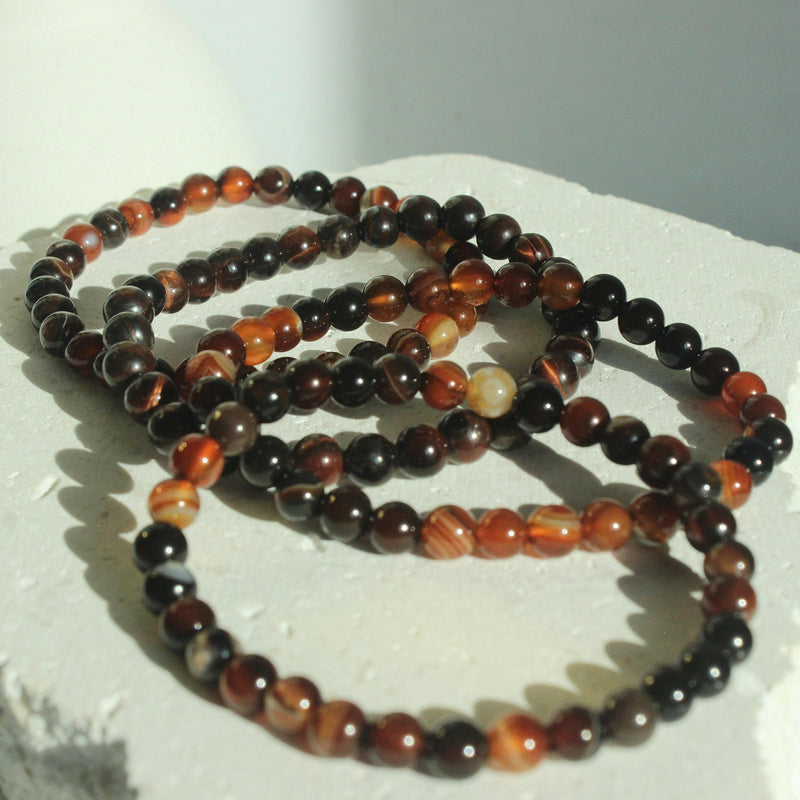 Sardonyx Bracelet | 6mm Healing Crystal.